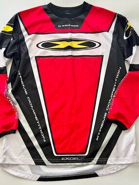 Mens Medium Extreme Competition Red Motocross Dirt Bike Jersey